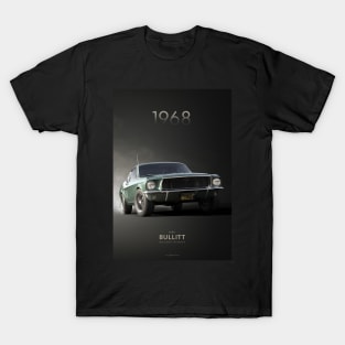 1968 Ford Bullitt Mustang Artwork T-Shirt